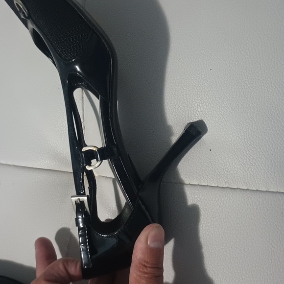 Prada 2 1/2 inch heels with side open and buckle - Picture 4 of 8